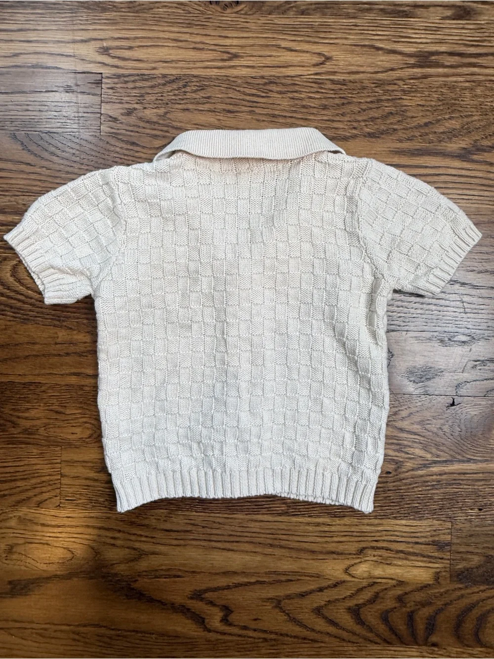 Original Penguin by Munsing Wear Boys Cream Knit Button-Front Sweater Shorts Set